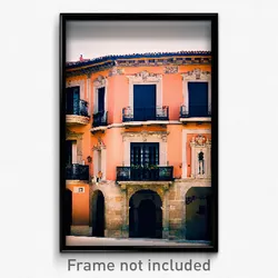 Pixel Art Poster - Unsightly Spanish Architecture (8 Bit Video Game Print)