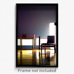 Pixel Art Poster - Modest Chair (8 Bit Psychedelic Trippy Video Game Print)