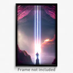 Pixel Art Poster - Wild Abyss (8 Bit Psychedelic Trippy Weird Video Game Print)