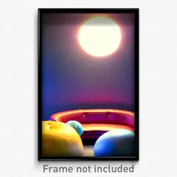 Pixel Art Poster - Spherical Couch (8 Bit Psychedelic Trippy Video Game Print)