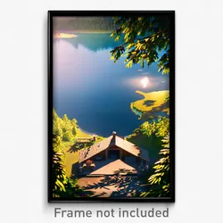 Pixel Art Poster - Lavish Loch (8 Bit Psychedelic Trippy Weird Video Game Print)