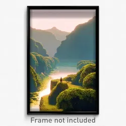 Pixel Art Poster - Subtle Valley (8 Bit Psychedelic Trippy Video Game Print)