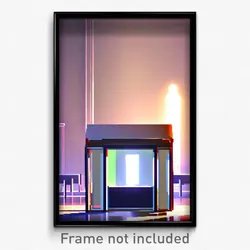 Pixel Art Poster - Subtle Shelter (8 Bit Psychedelic Trippy Video Game Print)