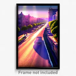 Pixel Art Poster - Majestic Avenue (8 Bit Psychedelic Trippy Video Game Print)