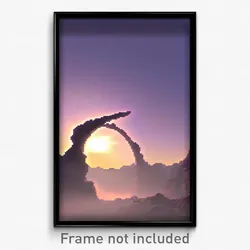Pixel Art Poster - Barren Arch (8 Bit Psychedelic Trippy Weird Video Game Print)