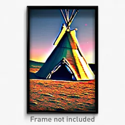 Pixel Art Poster - Average Tepee (8 Bit Psychedelic Trippy Video Game Print)
