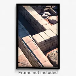 Pixel Art Poster - Flat Stone (8 Bit Psychedelic Trippy Weird Video Game Print)