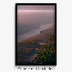 Pixel Art Poster - Muted Landscape (8 Bit Psychedelic Trippy Video Game Print)