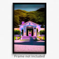 Pixel Art Poster - Nifty Estate (8 Bit Psychedelic Trippy Video Game Print)