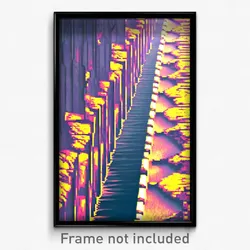 Pixel Art Poster - Agitated Rill (8 Bit Psychedelic Trippy Video Game Print)