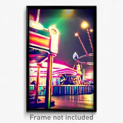 Pixel Art Poster - Unusual Fairground (8 Bit Psychedelic Video Game Print)