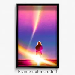Pixel Art Poster - Flickering Heights (8 Bit Psychedelic Video Game Print)