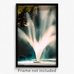 Pixel Art Poster - Superficial Geyser (8 Bit Psychedelic Video Game Print)