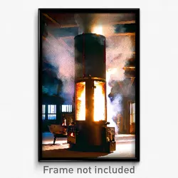 Pixel Art Poster - Gorgeous Furnace (8 Bit Psychedelic Trippy Video Game Print)