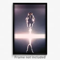 Pixel Art Poster - Silver Darkness (8 Bit Psychedelic Trippy Video Game Print)