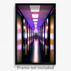 Pixel Art Poster - Secret Corridor (8 Bit Psychedelic Trippy Video Game Print)
