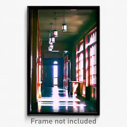 Pixel Art Poster - Shady Hall (8 Bit Psychedelic Trippy Weird Video Game Print)
