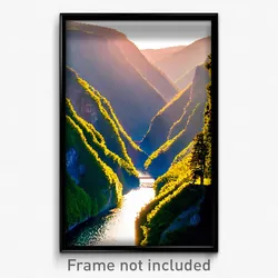 Pixel Art Poster - Wonderful Gorge (8 Bit Psychedelic Trippy Video Game Print)