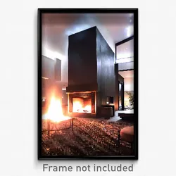 Pixel Art Poster - Extra Large Fireplace (8 Bit Psychedelic Video Game Print)