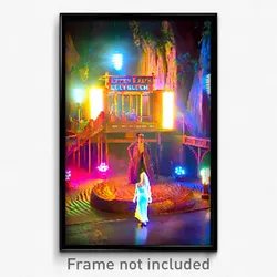 Pixel Art Poster - Exotic Gulch (8 Bit Psychedelic Trippy Video Game Print)