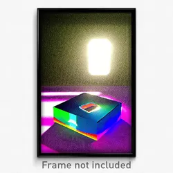 Pixel Art Poster - Colorless Shoebox (8 Bit Psychedelic Trippy Video Game Print)