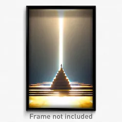 Pixel Art Poster - Impeccable Ziggurat (8 Bit Psychedelic Video Game Print)