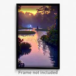 Pixel Art Poster - Wicked Pond (8 Bit Psychedelic Trippy Weird Video Game Print)