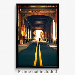 Pixel Art Poster - Brown Avenue (8 Bit Psychedelic Trippy Video Game Print)