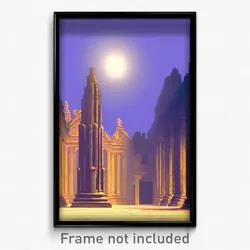 Pixel Art Poster - Accurate Demesne (8 Bit Psychedelic Trippy Video Game Print)