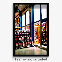 Pixel Art Poster - Authentic Vinyl Store (8 Bit Psychedelic Video Game Print)