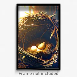 Pixel Art Poster - Colossal Nest (8 Bit Psychedelic Trippy Video Game Print)