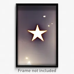 Pixel Art Poster - Humble Star (8 Bit Psychedelic Trippy Weird Video Game Print)