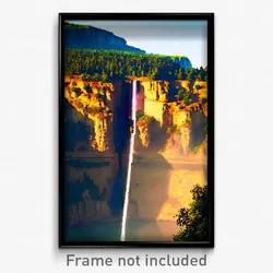 Pixel Art Poster - Flawless Cliff (8 Bit Psychedelic Trippy Video Game Print)