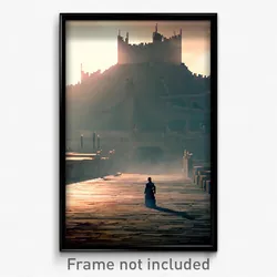 Pixel Art Poster - Dramatic Citadel (8 Bit Psychedelic Trippy Video Game Print)