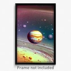 Pixel Art Poster - Deserted Jupiter (8 Bit Psychedelic Trippy Video Game Print)