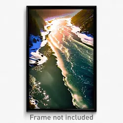 Pixel Art Poster - Outlandish River (8 Bit Psychedelic Trippy Video Game Print)