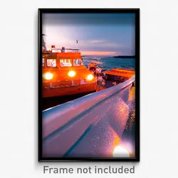 Pixel Art Poster - Orange Ferry (8 Bit Psychedelic Trippy Video Game Print)