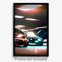 Pixel Art Poster - Complex Car (8 Bit Psychedelic Trippy Weird Video Game Print)