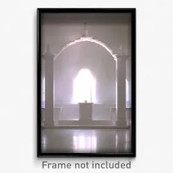 Pixel Art Poster - White Hearth (8 Bit Psychedelic Trippy Video Game Print)
