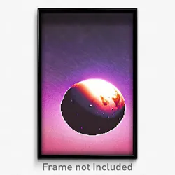 Pixel Art Poster - Warlike Pluto (8 Bit Psychedelic Trippy Video Game Print)