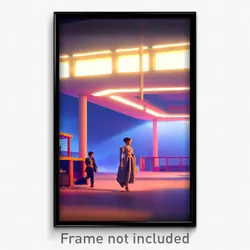 Pixel Art Poster - Worldly Flats (8 Bit Psychedelic Trippy Video Game Print)