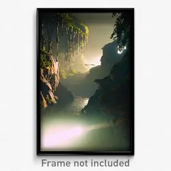 Pixel Art Poster - Murky Ravine (8 Bit Psychedelic Trippy Video Game Print)