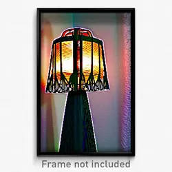 Pixel Art Poster - Webbed Lamp (8 Bit Psychedelic Trippy Weird Video Game Print)