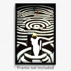 Pixel Art Poster - Plastic Labyrinth (8 Bit Psychedelic Trippy Video Game Print)