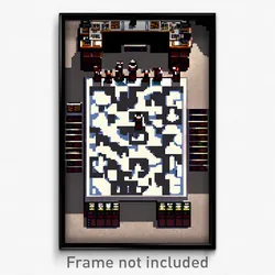 Pixel Art Poster - Menacing Chess (8 Bit Psychedelic Trippy Video Game Print)