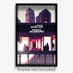 Pixel Art Poster - Agitated Academy (8 Bit Psychedelic Trippy Video Game Print)