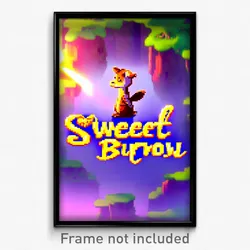 Pixel Art Poster - Sweet Burrow (8 Bit Psychedelic Trippy Video Game Print)