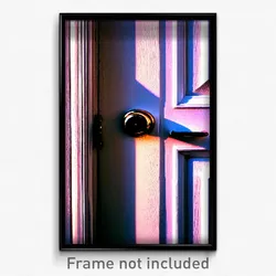 Pixel Art Poster - Droopy Door Knob (8 Bit Psychedelic Trippy Video Game Print)