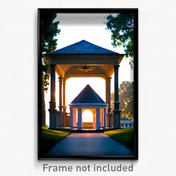 Pixel Art Poster - Classic Gazebo (8 Bit Psychedelic Trippy Video Game Print)