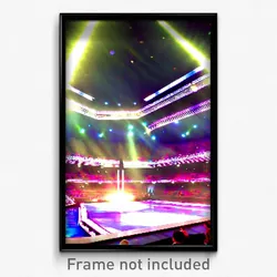 Pixel Art Poster - Dazzling Arena (8 Bit Psychedelic Trippy Video Game Print)